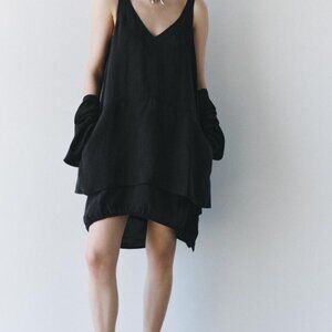 ZARA Short V-Neck, Sleeveless Dress ZW Collection - Size SMALL